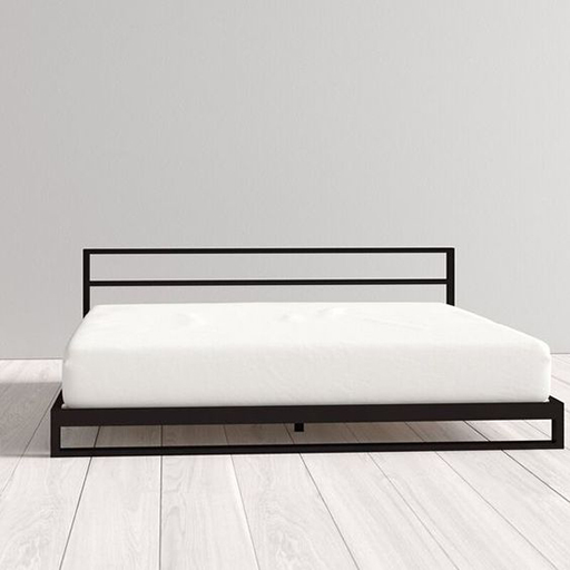 تخت خواب دو نفره چوب و فلز ساده مدل مینیمال