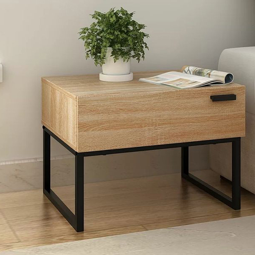 میز پاتختی چوب و فلز آروین مدل ارژن