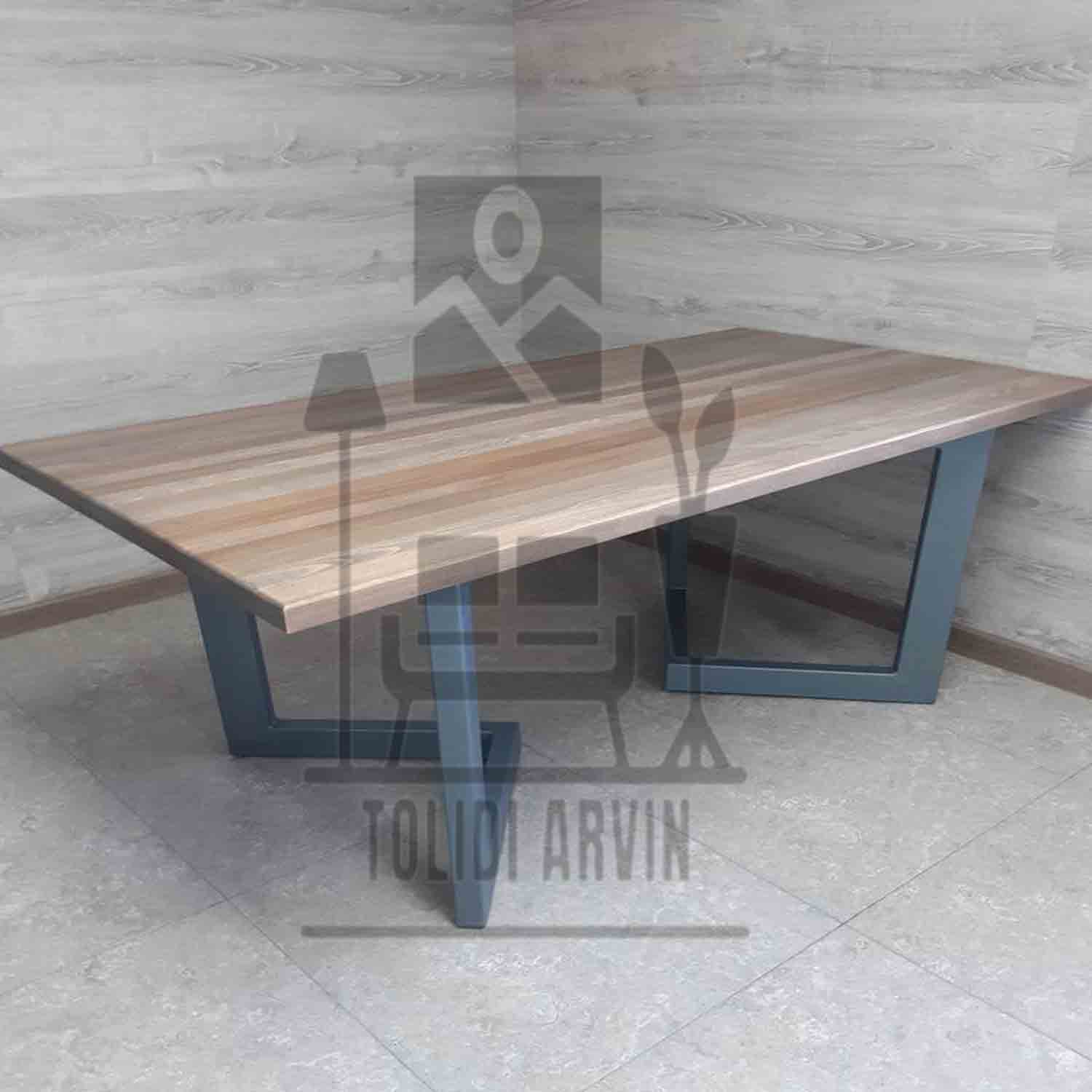 پایه میز آروین مدل لیان با صفحه کلیاف روشن