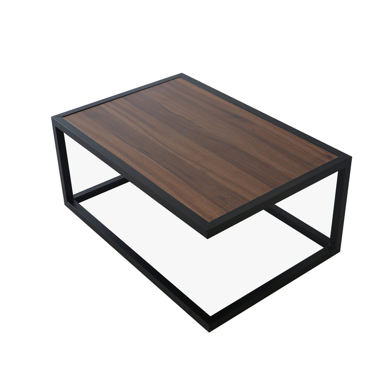 sofa wood & metal table