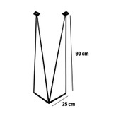 پایه میز فلزی سنجاقی گوشه دار