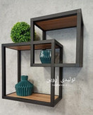 شلف دیواری آروین چوب و فلز هوروش