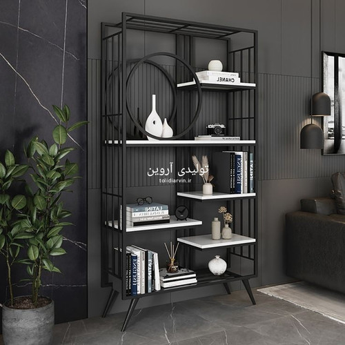 شلف چوب و فلز آروین مدل مارتا