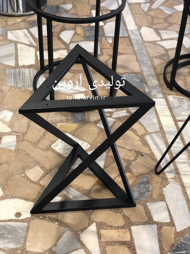 پایه میز فلزی آروین مدل دل آرا بدون صفحه