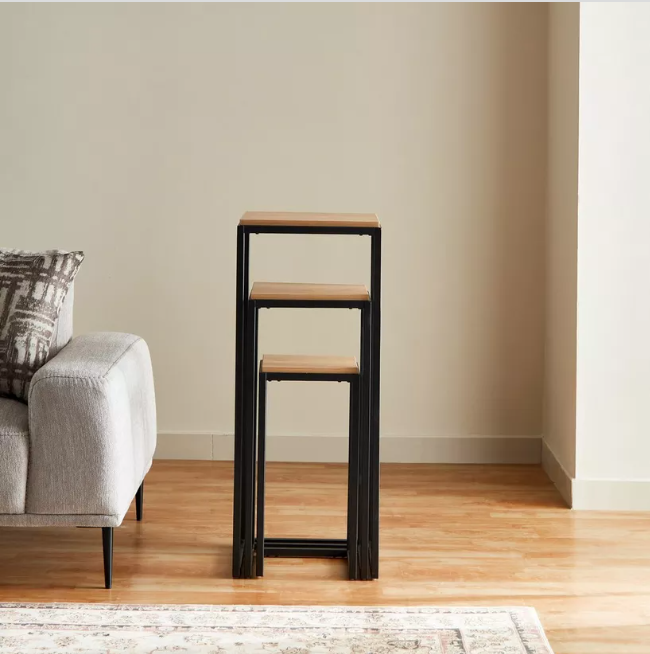 استند گل چوب و فلز آروین مدل فلامک سه تکه با پروفیل با دوام