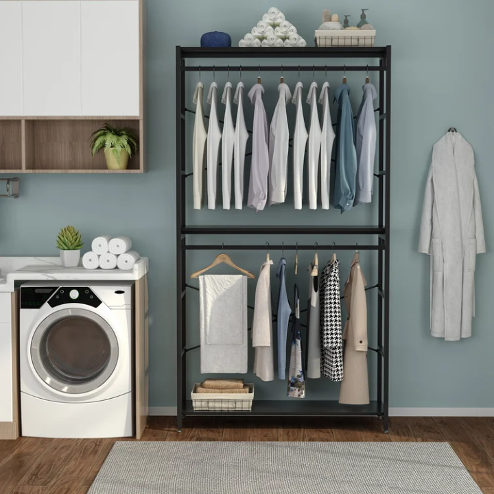 جالباسی جاکفشی چوب و فلز آروین کم جا