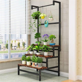 استند گلدان چوب و فلز آروین طرح ثمین