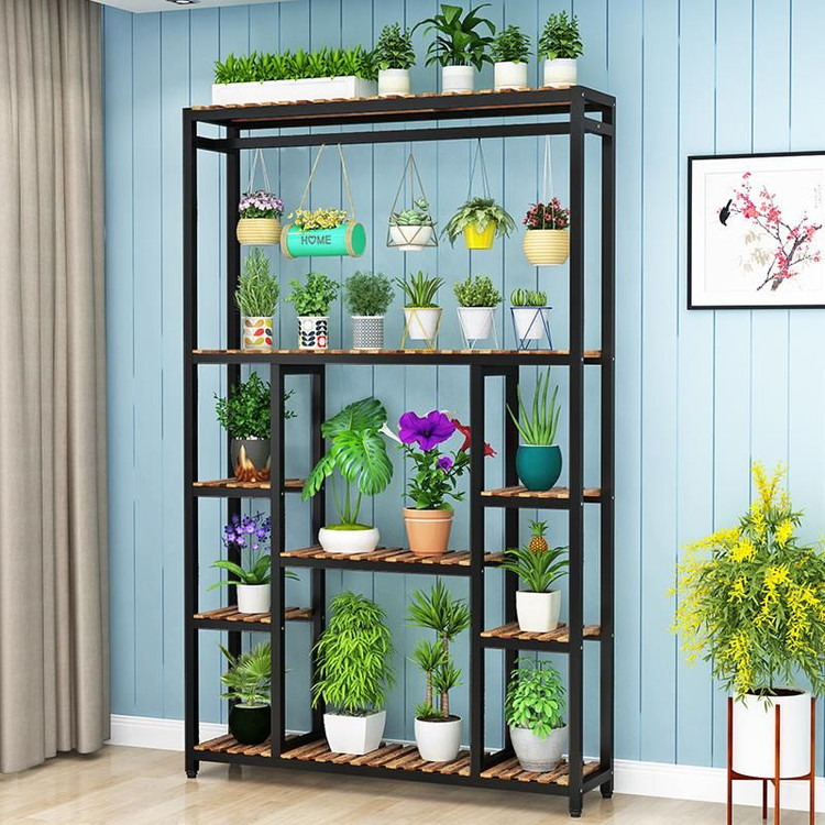 استند ایستاده چوب فلز مدل رامتین مناسب گل و گلدان