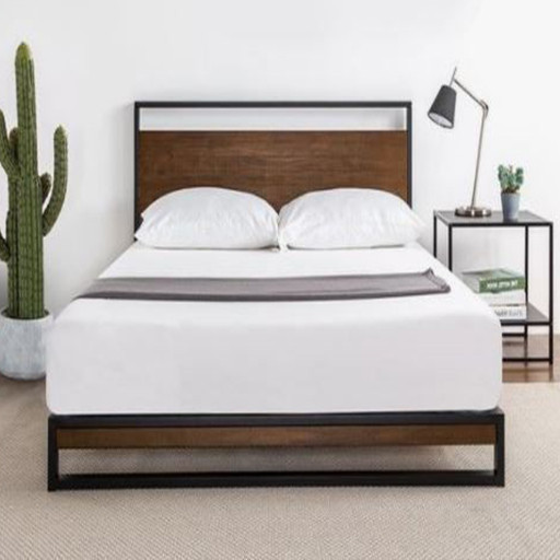 تخت خواب دو نفره چوب و فلز بسیار محکم و بادوام