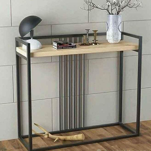 میز کنسول چوب و فلز آروین مدا آونگ مناسب گوشه سالن