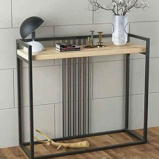 میز کنسول چوب و فلز آروین مدا آونگ مناسب گوشه سالن