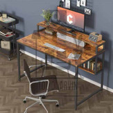 میز تحریر چوب فلز مدل راد دارای طبقه جدا برای مونیتور