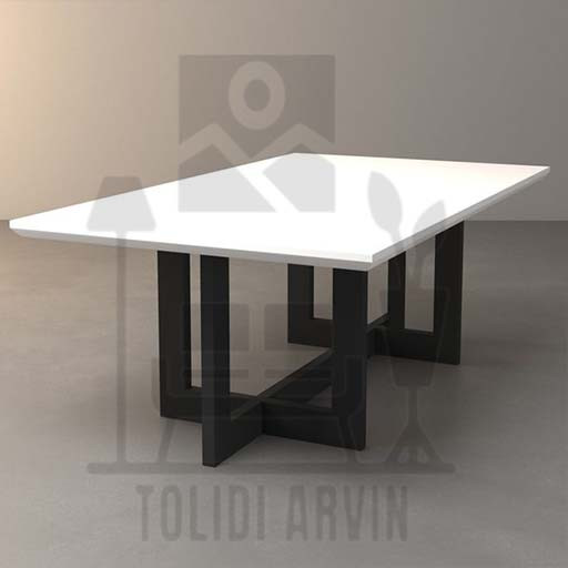 پایه میز جلو مبلی مدل آرمیتا با صفحه سفید