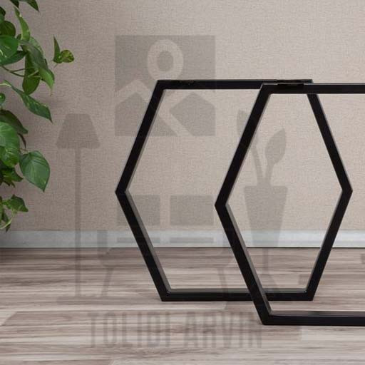 پایه میز فلزی مدل شش ضلعی دو عددی