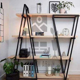 شلف ایستاده چوب فلز مدل برمودا دارای چهار طبقه