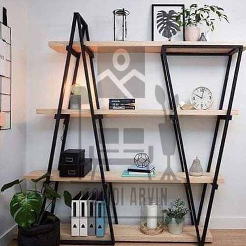 شلف ایستاده چوب فلز مدل برمودا دارای چهار طبقه