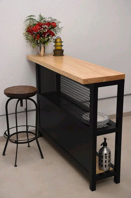 میز جزیره چوب فلز دیانا