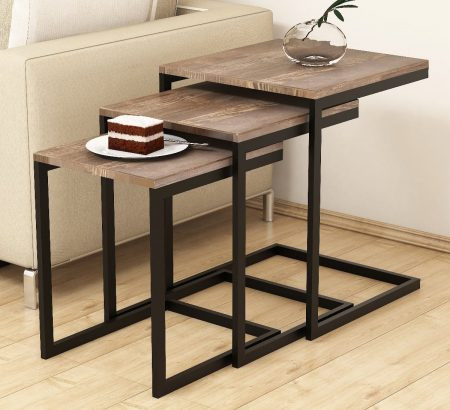 میز کنار مبلی چوب فلز افرا تولیدی آروین