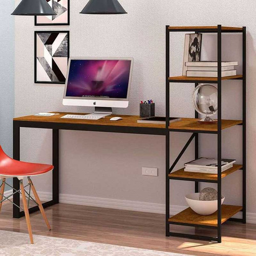 میز تحریر چوب فلز مدل ارژنگ کتابخانه دار