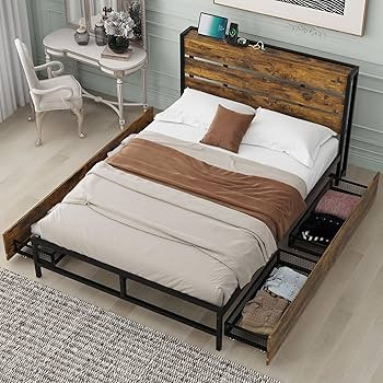 تخت خواب یک و دو نفره باکس دار چوب و فلز طرح مهراد تولیدی آروین