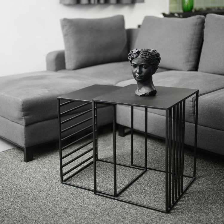 میز کنار مبلی 2 عددی چوب فلز مدل آکو تولیدی آروین