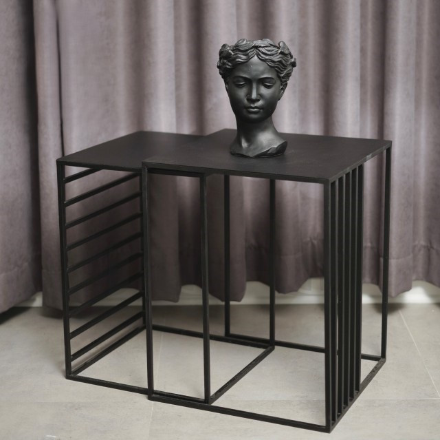 میز کنار مبلی 2 عددی چوب فلز مدل آکو مناسب جلومبلی