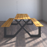 میز و نیمکت چوب فلز مدل کیان تولیدی آروین