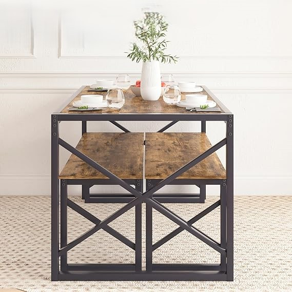 میز و نیمکت چوب فلز مدل تامیلا خرید از تولیدی آروین