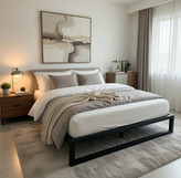 تخت خواب فلزی دو نفره مدل رویا مناسب اتاق خواب مدرن