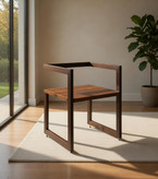 صندلی بار فلزی مدل بهار آروین فلز – ترکیبی شیک از چوب گرم و فلز مقاوم برای اپن آشپزخانه