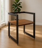 خرید صندلی اپن فلزی چوب و فلز مدل بهار – پایه قوطی ۲۰×۳۰ با رنگ کورهای ضدزنگ