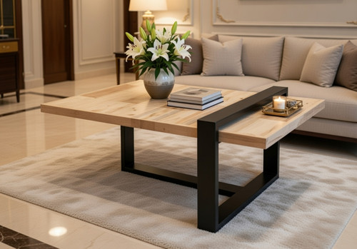 میز جلو مبلی چوب و فلز مدل بهبود