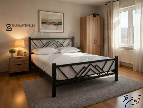 تخت خواب فلزی دو نفره و یک نفره مدل بلور