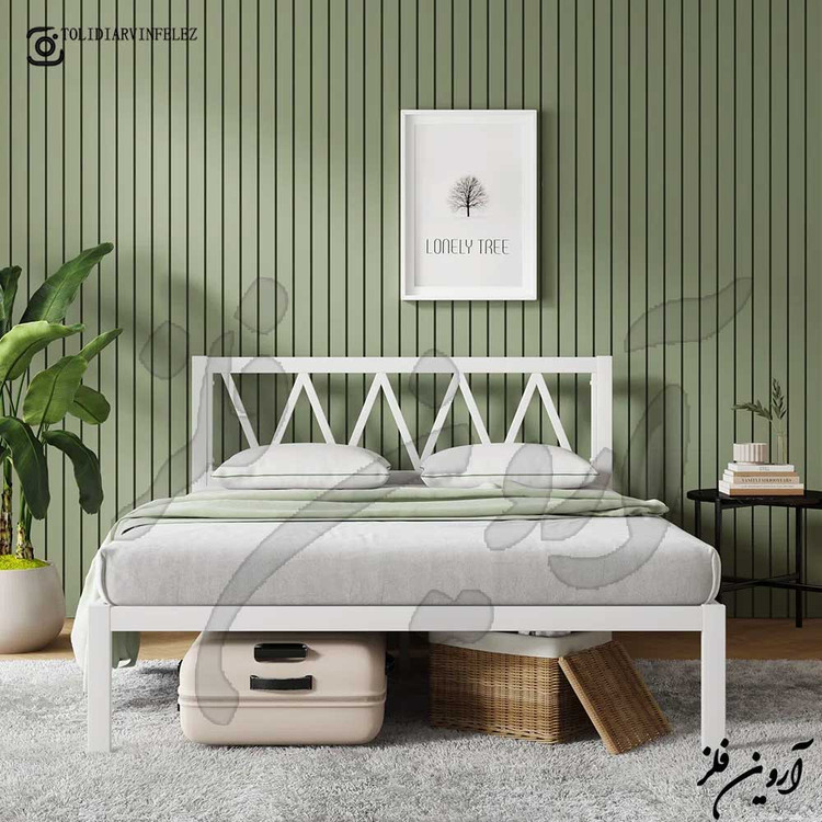 تخت خواب فلزی دو نفره طرح کیان مناسب اتاق خواب مدرن