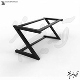 نمای پایه میز فلزی مدل ویرا با کلاف تقویتی