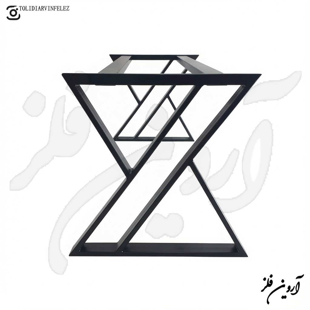 پایه میز فلزی با کلاف مدل پلاتین