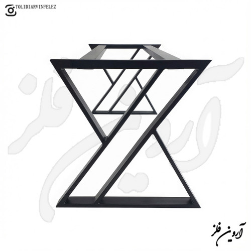 پایه میز فلزی با کلاف مدل پلاتین