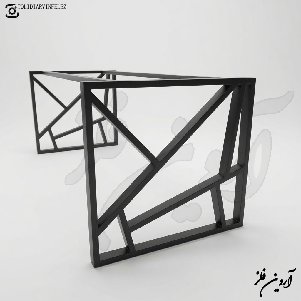 پایه میز فلزی با کلاف مدل آترو