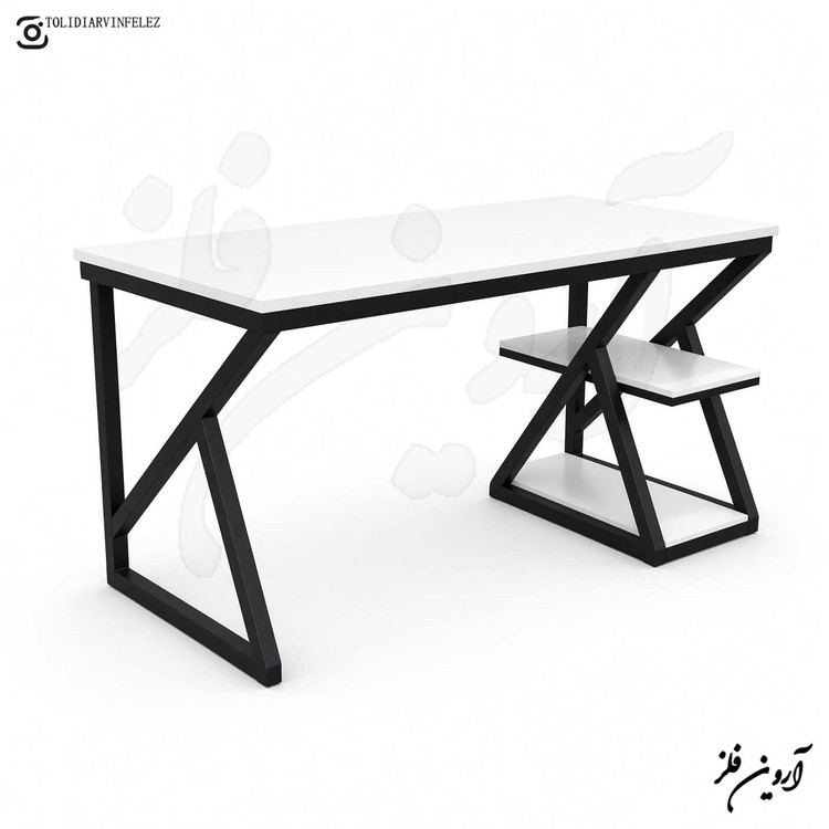 میز تحریر چوب و فلز مدل مانا