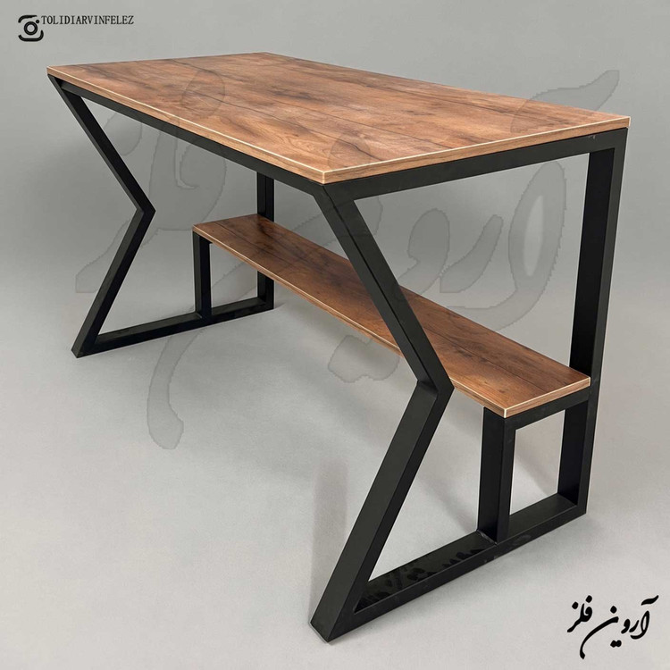 میز تحریر چوب و فلز مدل پارمیس