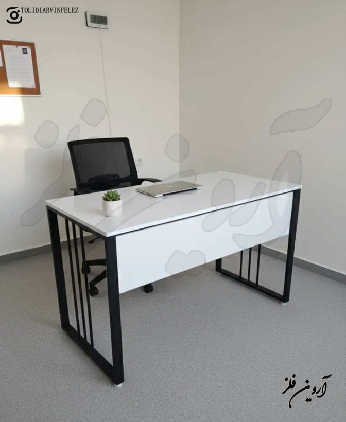میز تحریر چوب و فلز مدل آذین